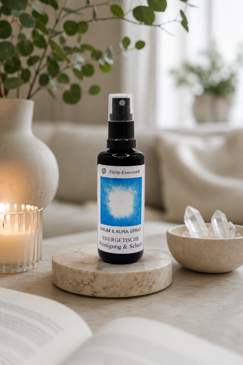 REINIGUNG & SCHUTZ - Auraspray gegen Fremdenergien & belastende Energien - 50 ml aus hochwertigem Violettglas