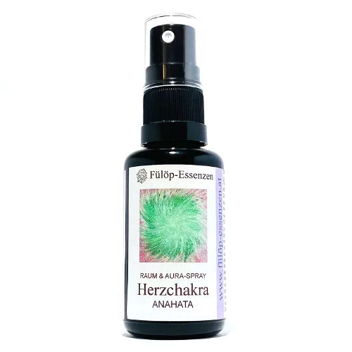 HERZCHAKRA-SPRAY Anahata - Zur energetischen Unterstützung eines harmonischen Herzens - 30 ml Auraspray aus hochwertigem Violettglas